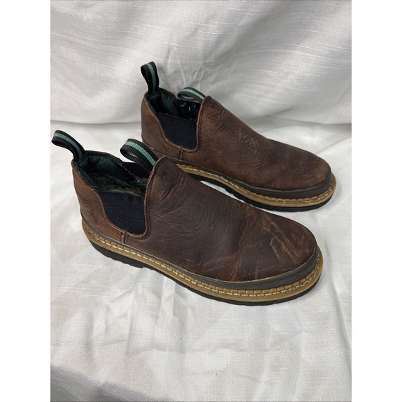 Georgia Boots Other - Georgia Giant Romeo Men's Shoes 8.5M Brown Slip-On Oil Resistant GR262 Leather